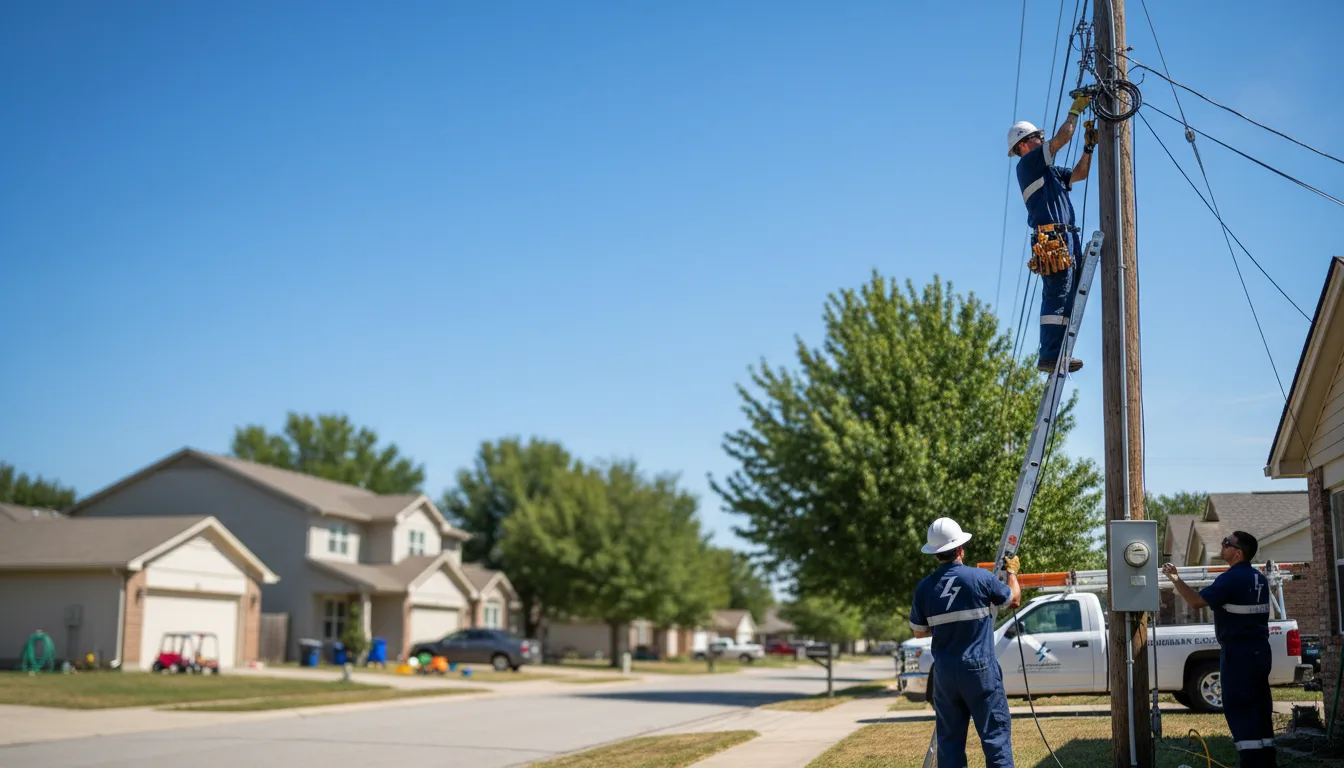 Residential electrician providing installation services in Green Lane, PA